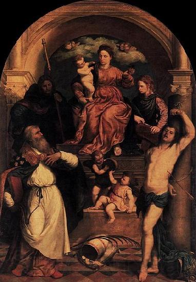 Paris Bordone Madonna and Child with Saints France oil painting art